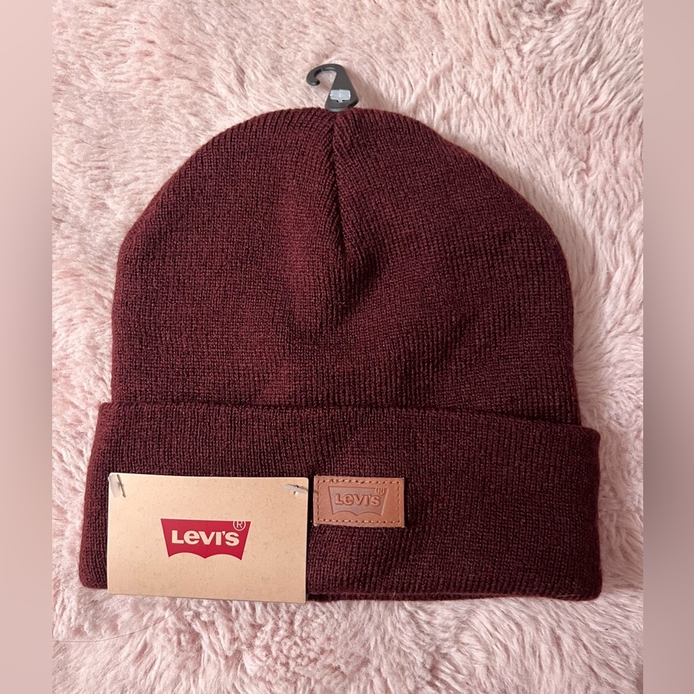Burgundy Levi’s Beanie